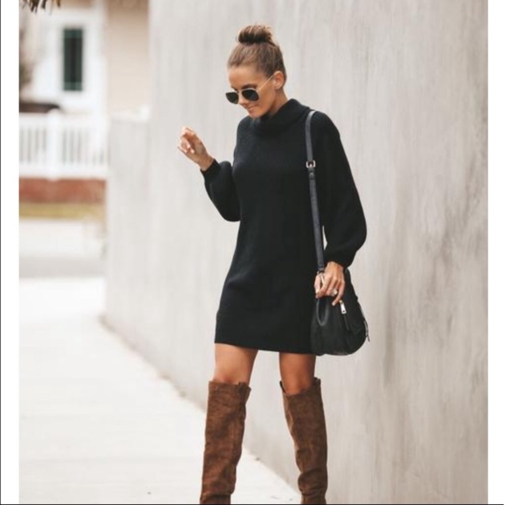 Vici balancing act knit sweater dress